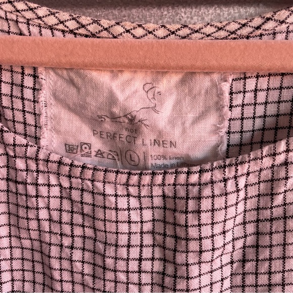 notPerfectlinen oversized window check dress - Picture 3 of 4